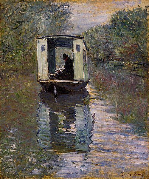 Claude Monet Le Bateau-atelier china oil painting image